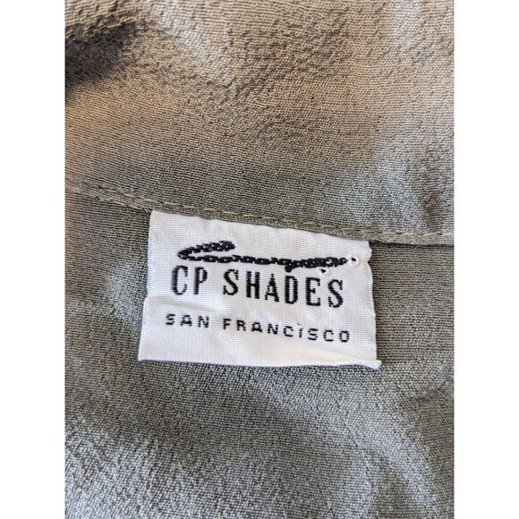 CP Shades Blouse Top Womens Small Green Button Front Rayon Collared Boxy Shirt - Picture 6 of 7